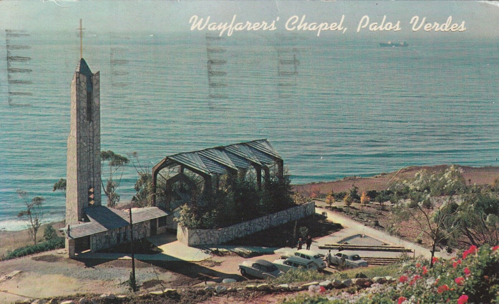 Portuguese Bend CA Wayfarers Chapel California Vintage Postcard