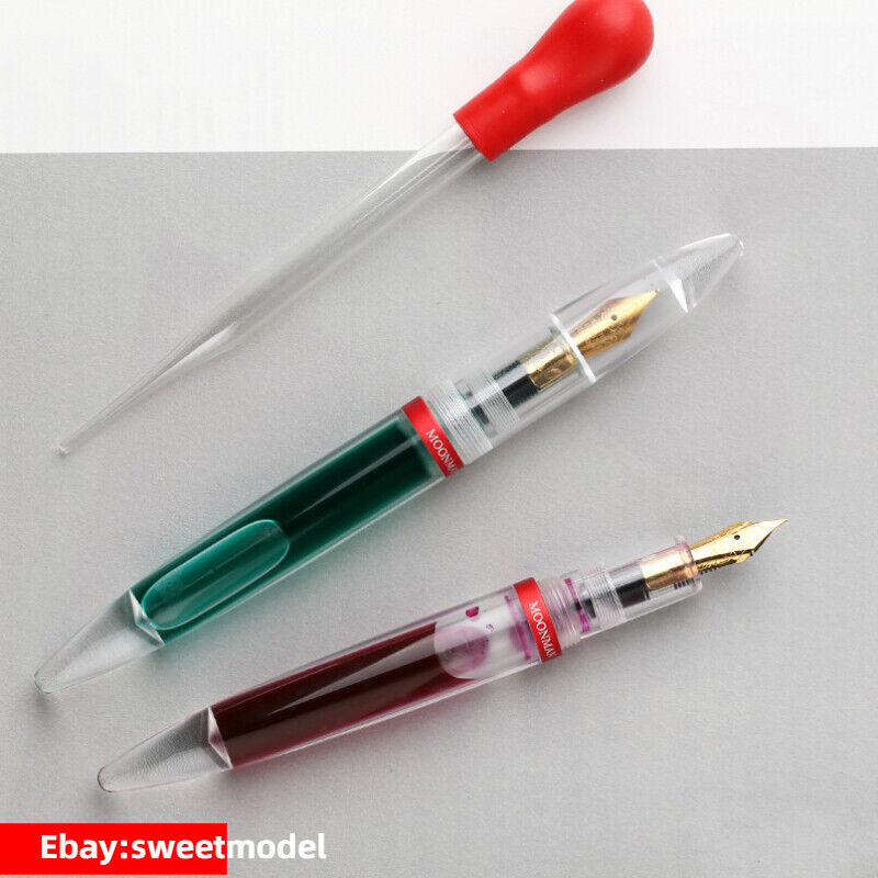 MAJOHN M2 Transparent Acrylic Dropper Filling Fountain Pen 0.5mm Nib Writing