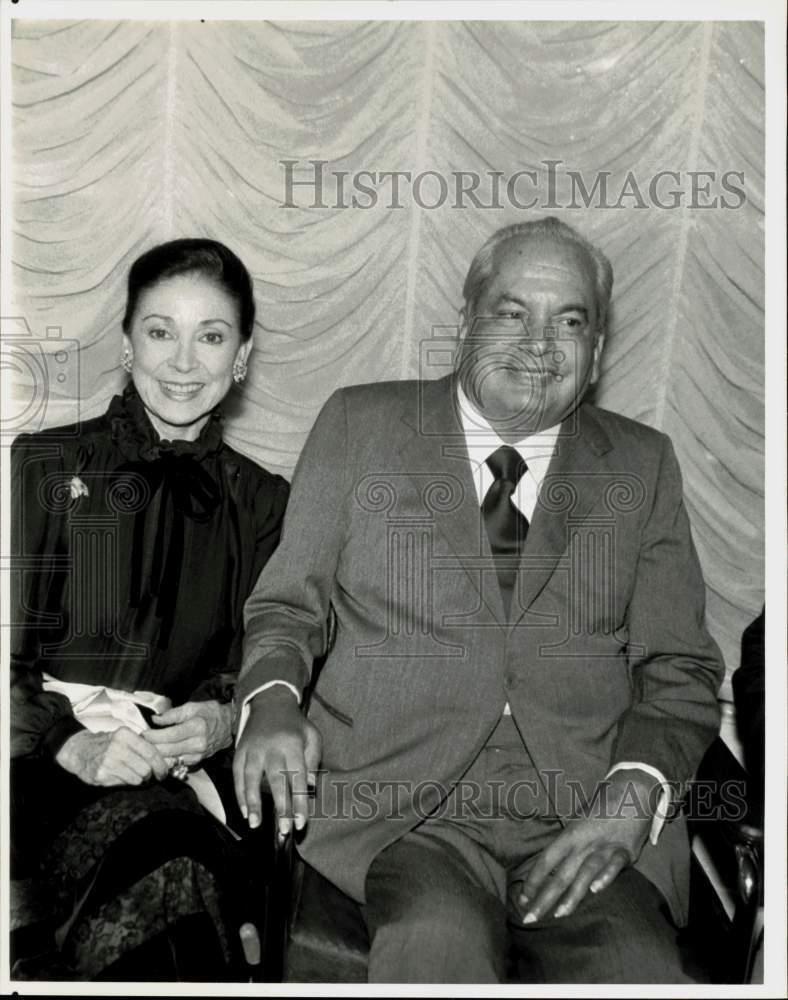 1982 Press Photo Margot Fonteyn & Husband Roberto Airas at Reception - srp18183