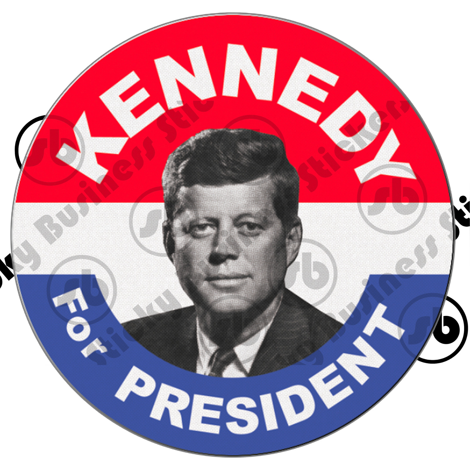 Retro Vintage Kennedy for President Button Sticker JFK Democrat Biden 3 inch 