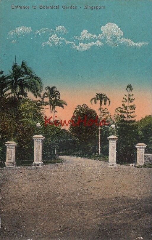 Postcard Entrance Botanical Garden Singapore China