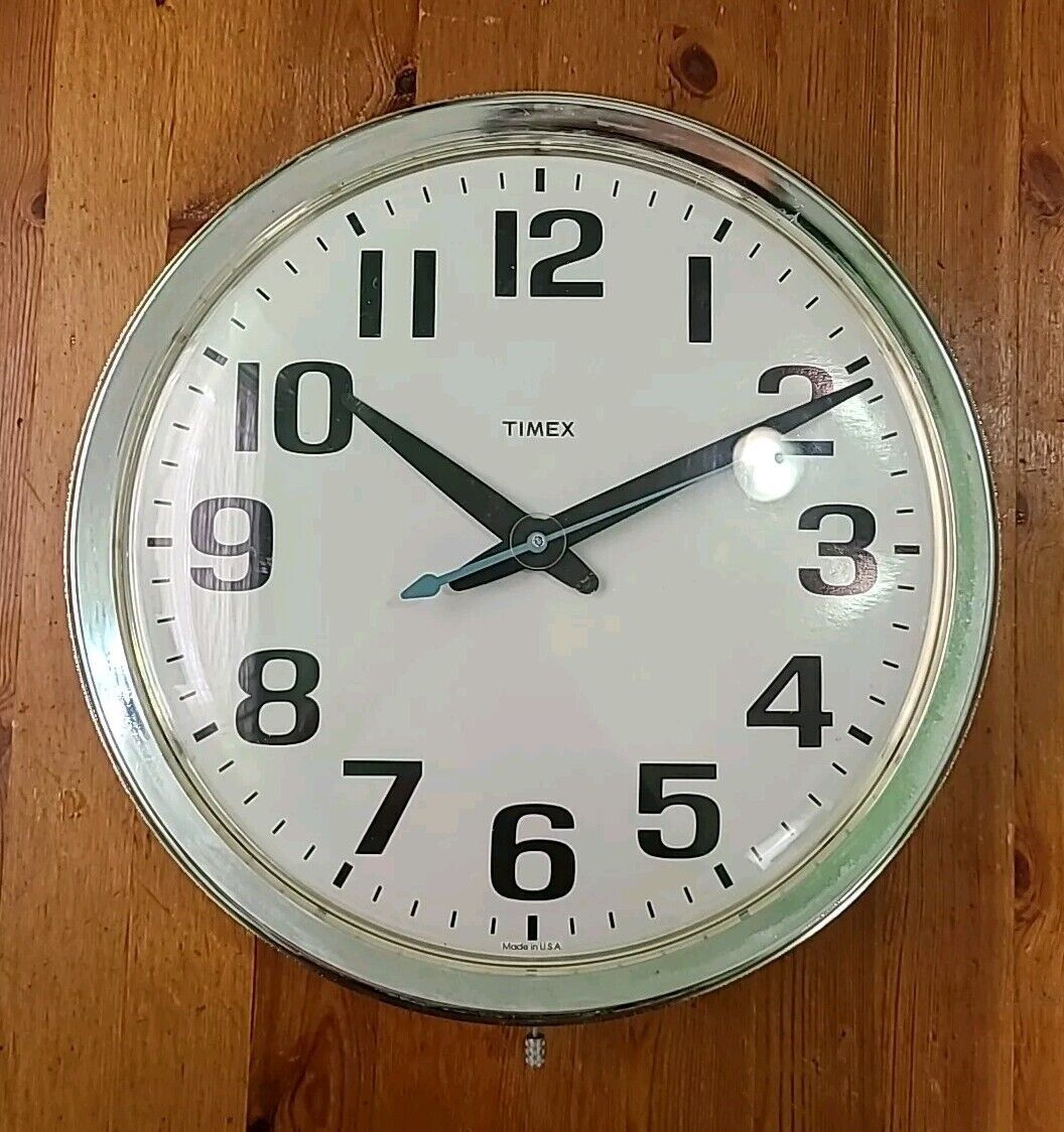 Vintage - Timex Electric School Industrial Wall Clock 13\