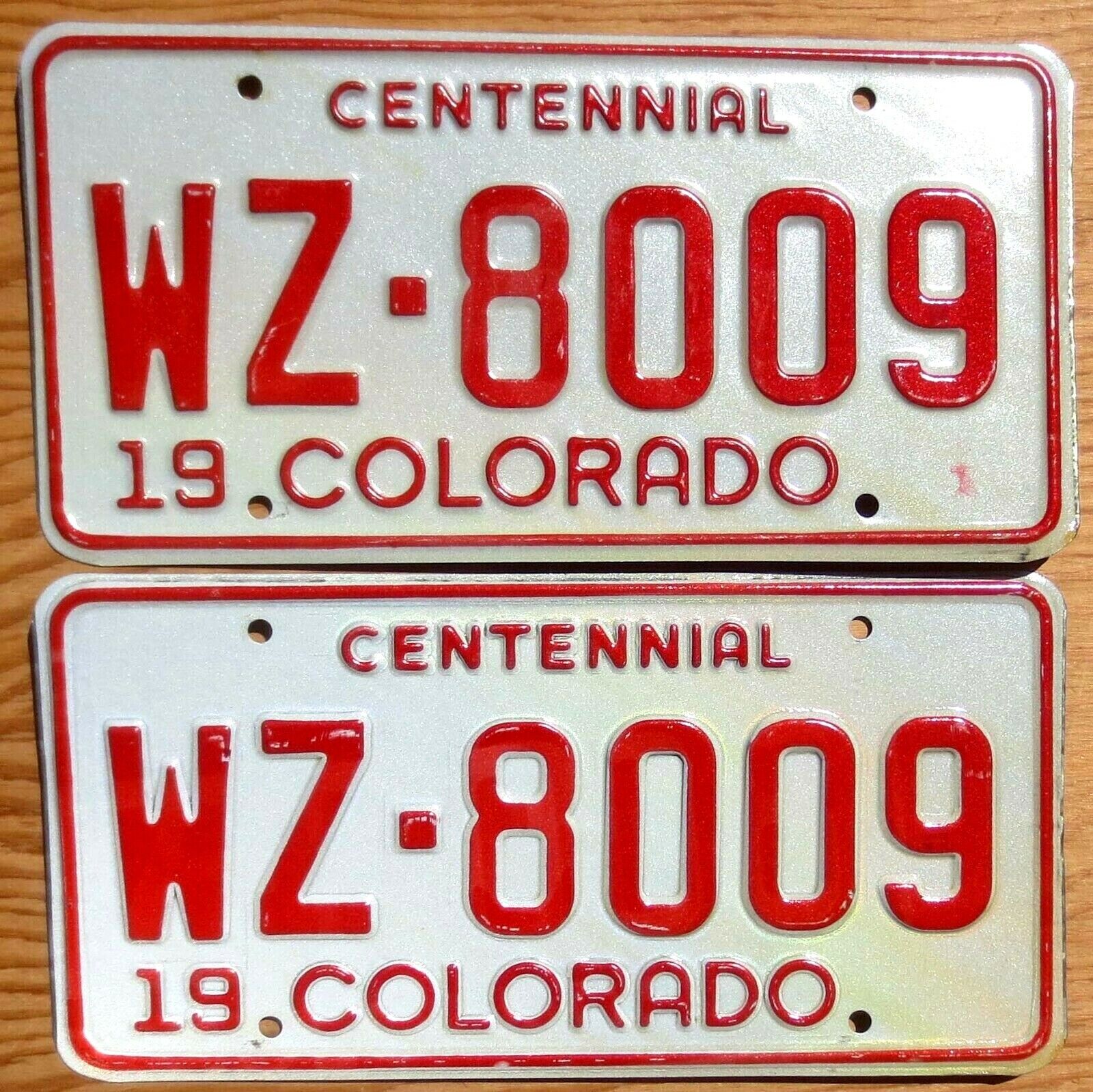1976 Colorado License Plate Number Tag PAIR Plates