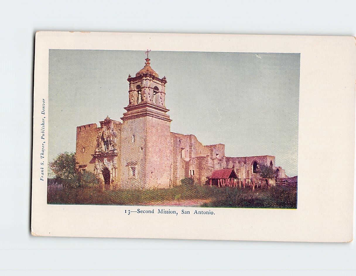 Postcard Second Mission San Antonio Texas USA