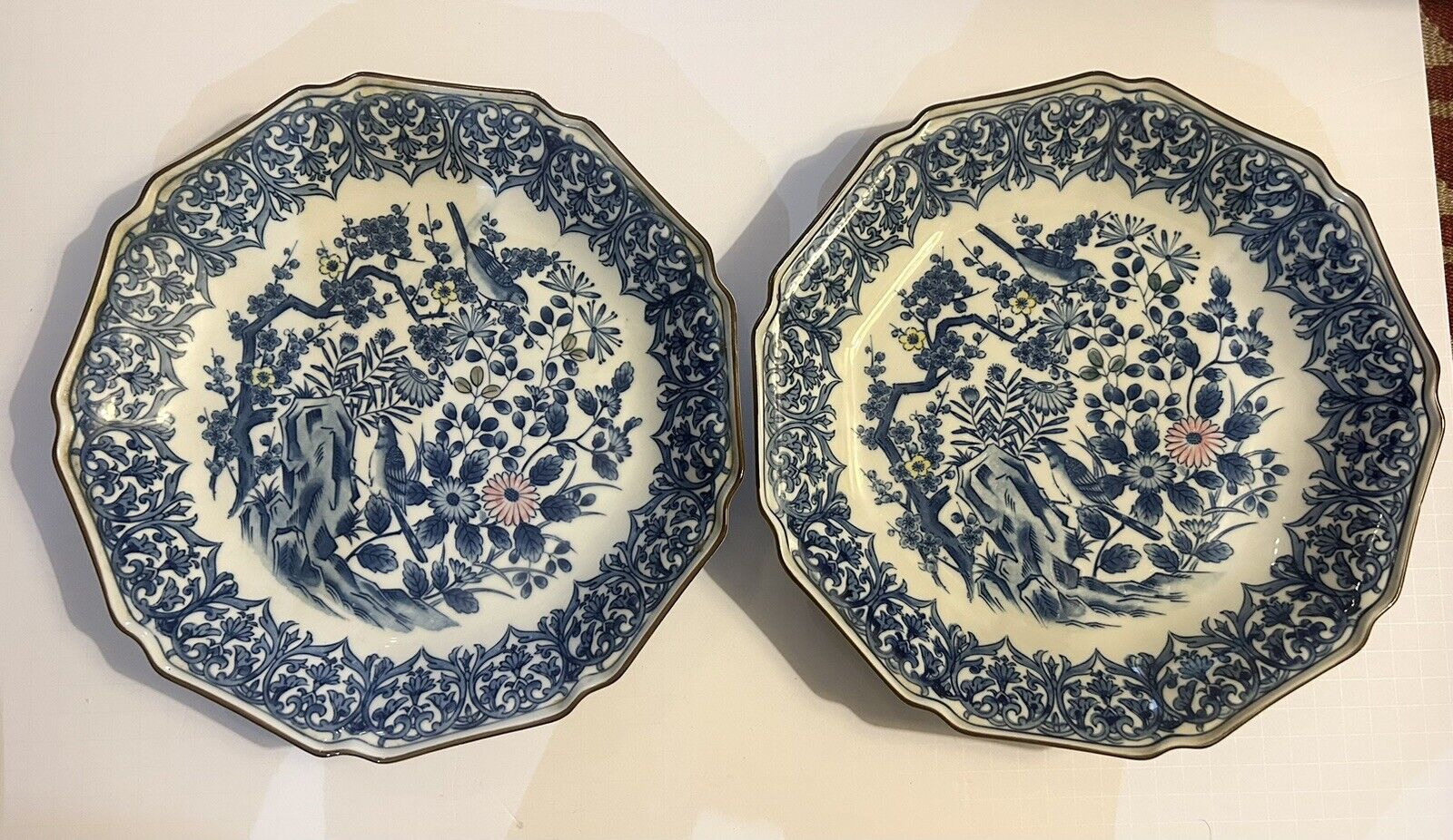 Matching Set Of 2 Takahashi Of San Francisco 12” Plates Perfect Condition