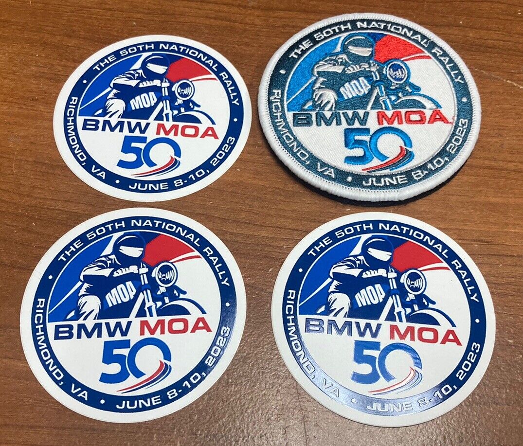 2023 BMW MOA Rally 50 Richmond VA - Patch And Stickers