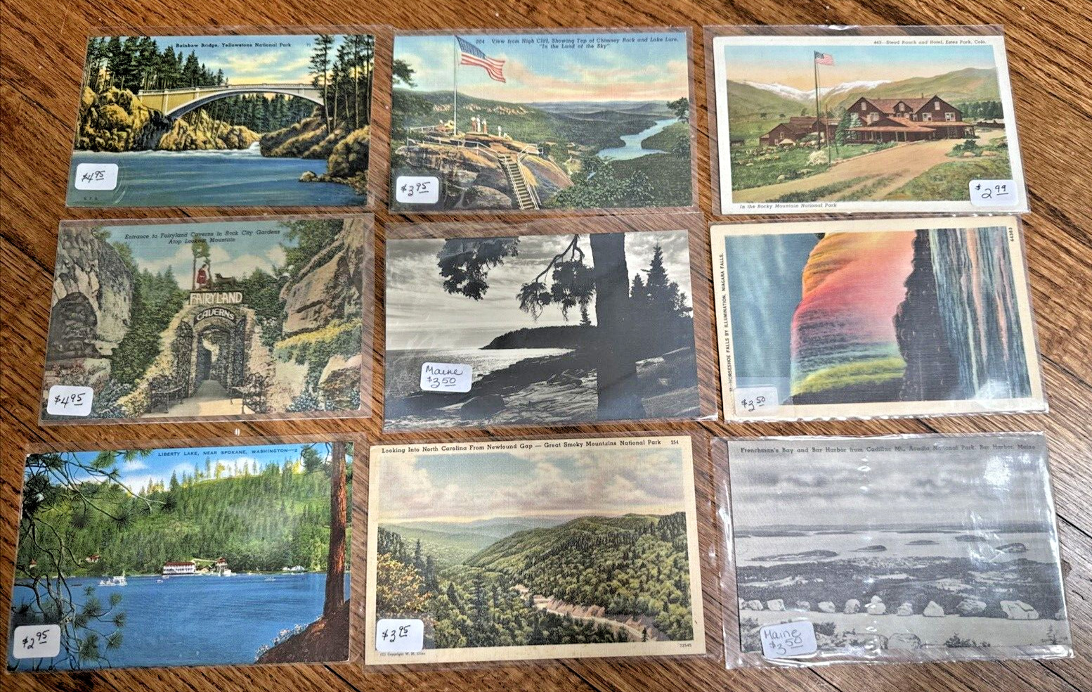 SUPER COOL Lot of 9 Topographical Travel Vintage Postcards from Mid-1900s MCM