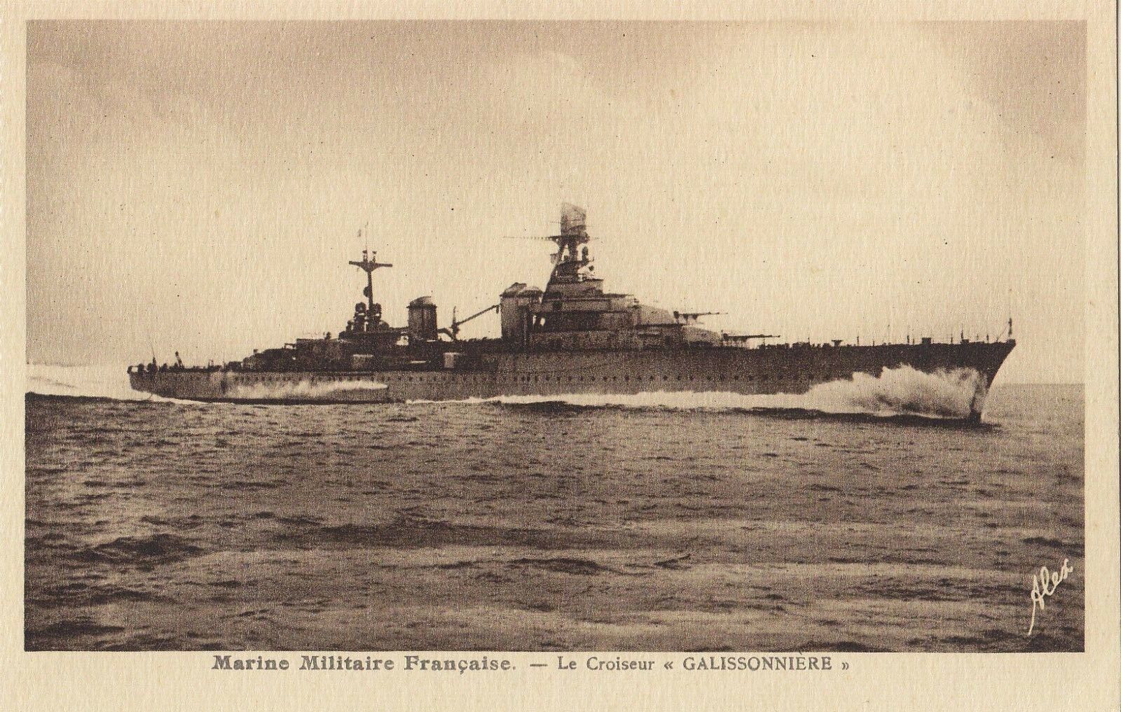 Croiseur Léger LA GALISSONNIÈRE 1936-42 Marine Militaire Française CPA 1935-39 