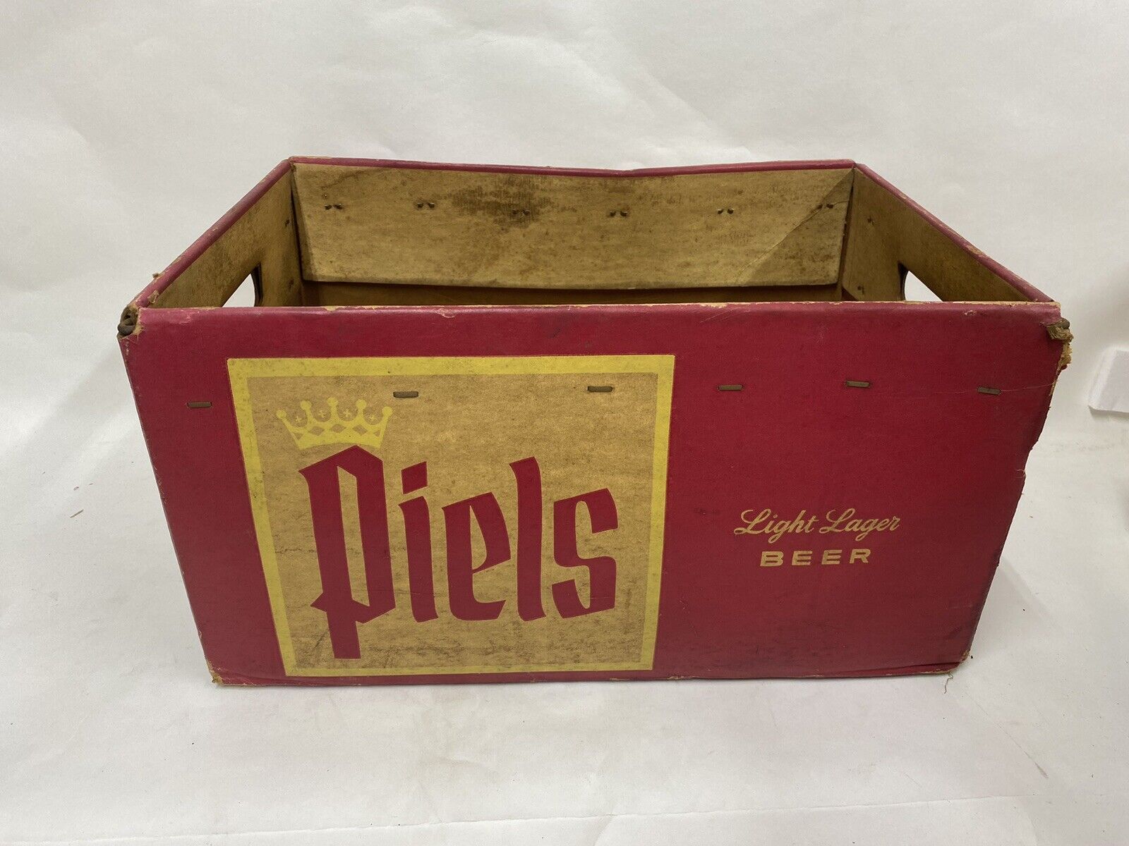 1967 Vintage Piels Light Lager Beer CARDBOARD 24 16oz  Bottle Case Box
