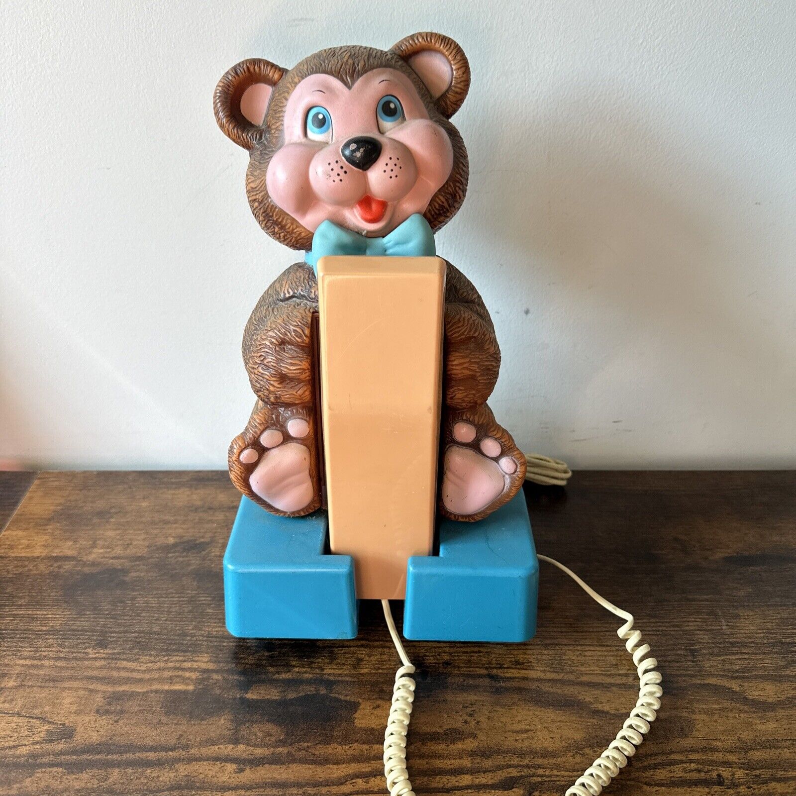 Vintage Teddy Bear Telephone Landline Carlton #7780 Pushbutton