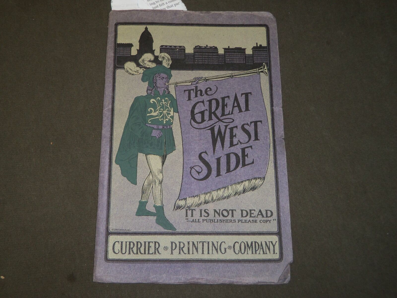 1909 THE GREAT WEST SIDE PROGRAM - CURRIER PRINTING COMPANY - CHICAGO - J 3708