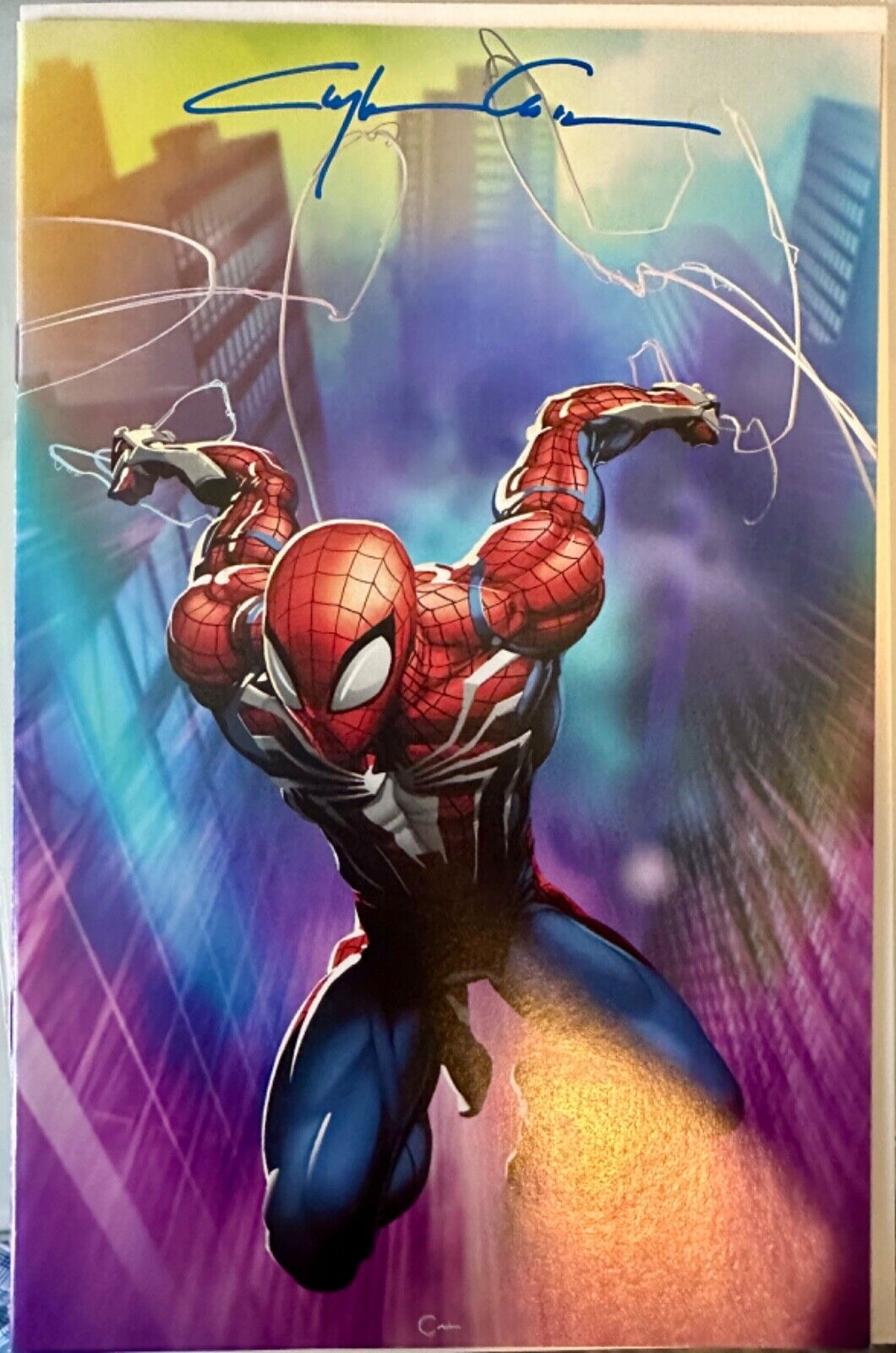 Spider-Geddon #0 NYCC Variant Signed by Clayton Crain- Gemini Mailer
