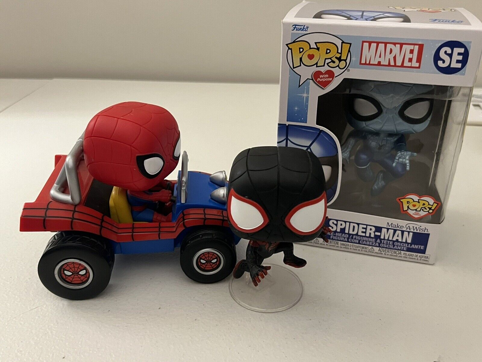 Funko POP Lot Of 3 Spiderman Spider-Mobile Buggy #51 Miles Morales