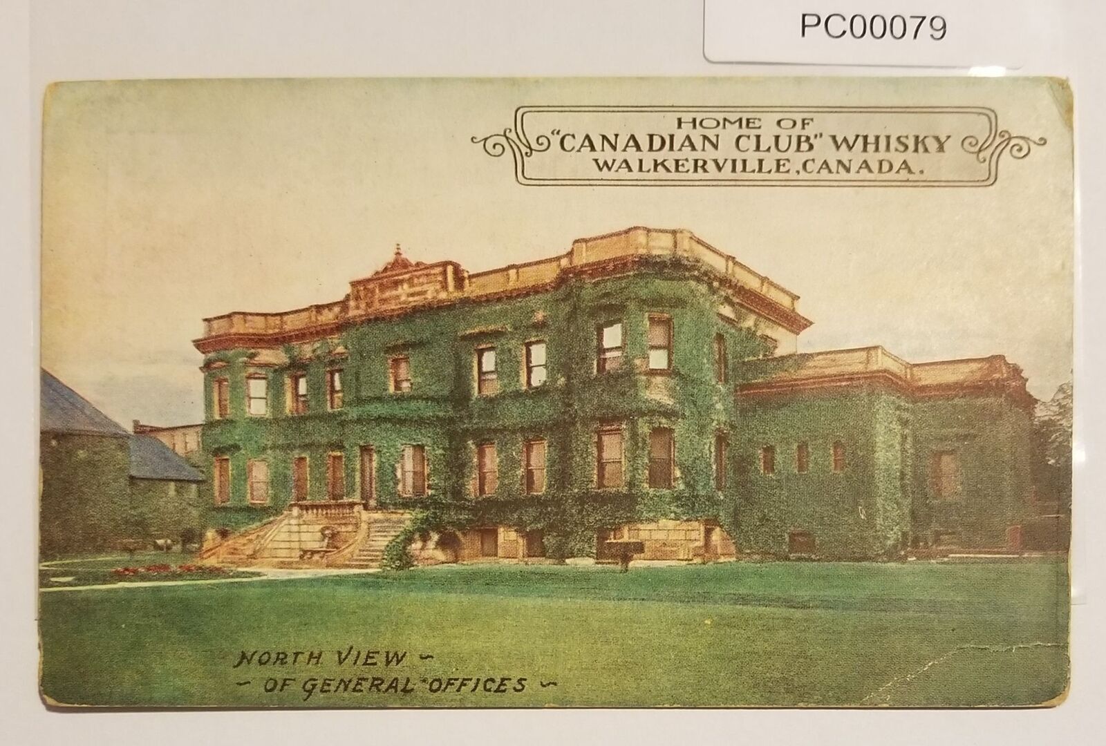North View of General Offices Hiram Walker Whiskey Canada Postcard