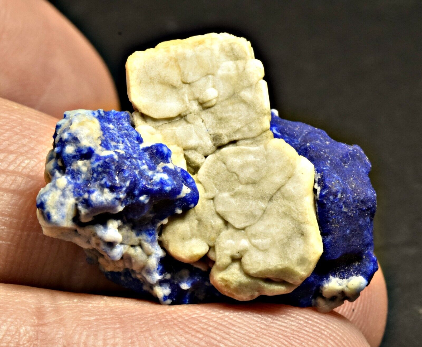 29 Carat Forsterite Crystal On Lazurite From Badakhshan Afghanistan