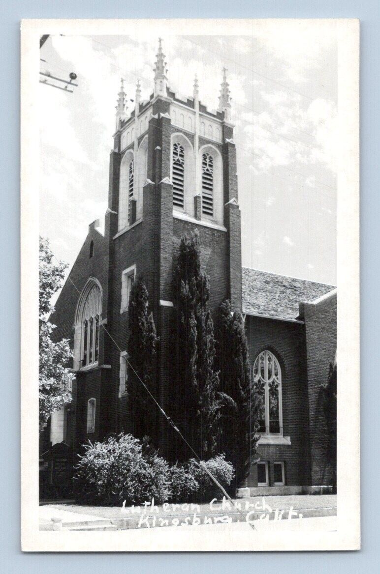 RPPC 1940'S. KINGSBURG, CALIF. LUTHERAN CHURCH. POSTCARD GG19