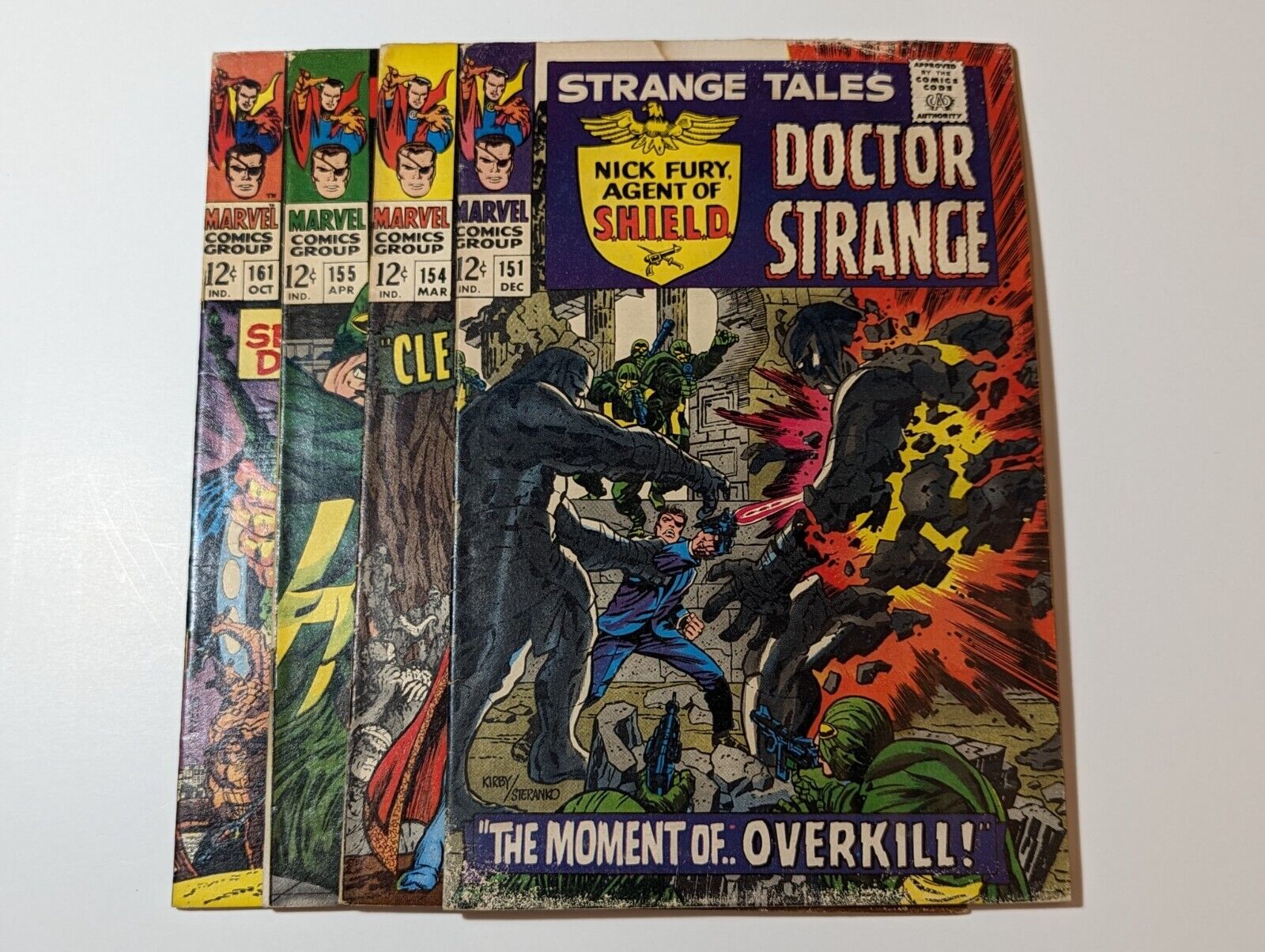 Strange Tales 151 154 155 161 (Marvel 1966) LOW GRADE W/D LOT