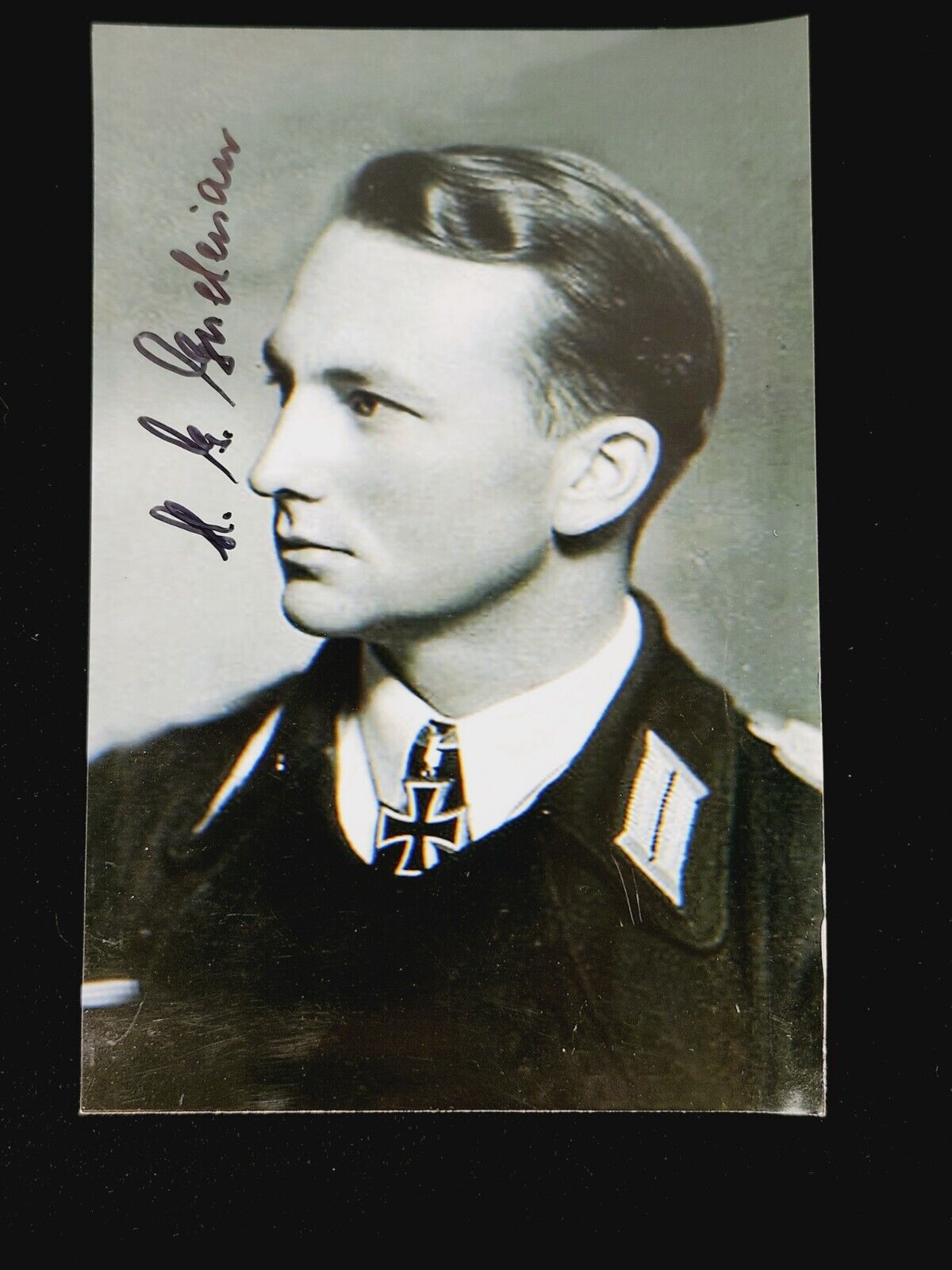 Heinz Gunther Guderian Jr. Hand Signed Photograph Knights Cross Winner Wehrmacht