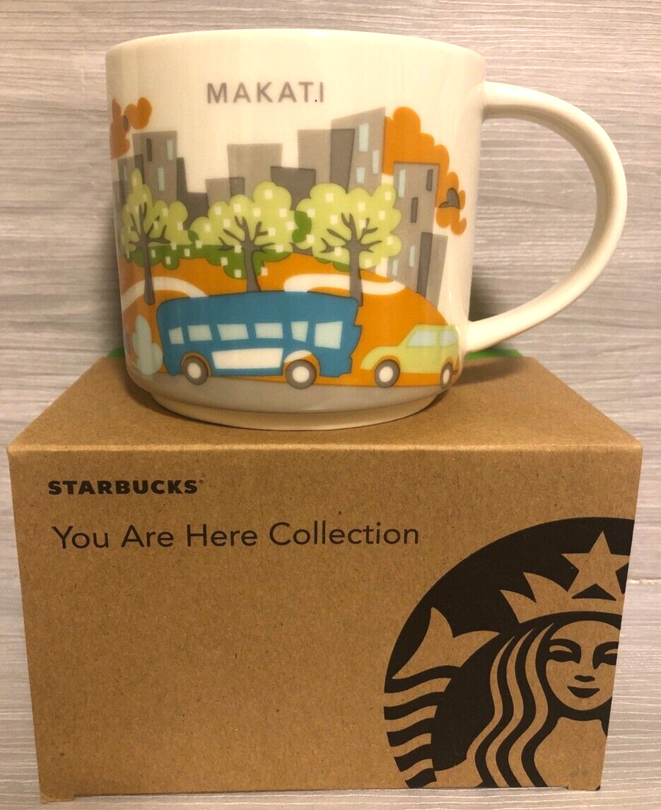 MAKATI Philippines Starbucks coffee Cup Mug 14oz You Are Here Collection YAH NIB