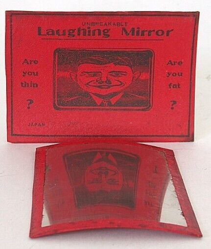 Antique Laughing Mirror Toy Novelty Gag Magic Trick 1930's Original Vintage NOS