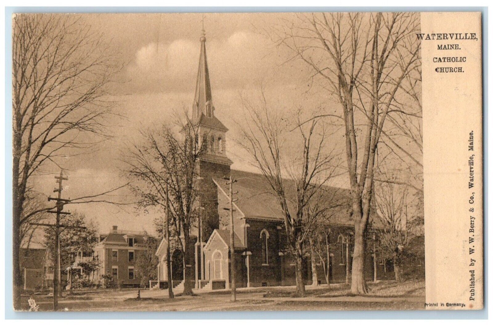 c1905 Catholic Church Waterville Maine ME Tuck\'s Unposted Antique Postcard