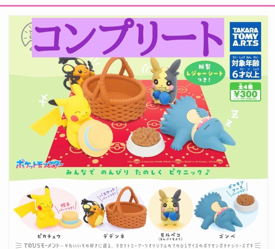 Capsule Toy Gashapon Complete set Pokemon Picnic mascot