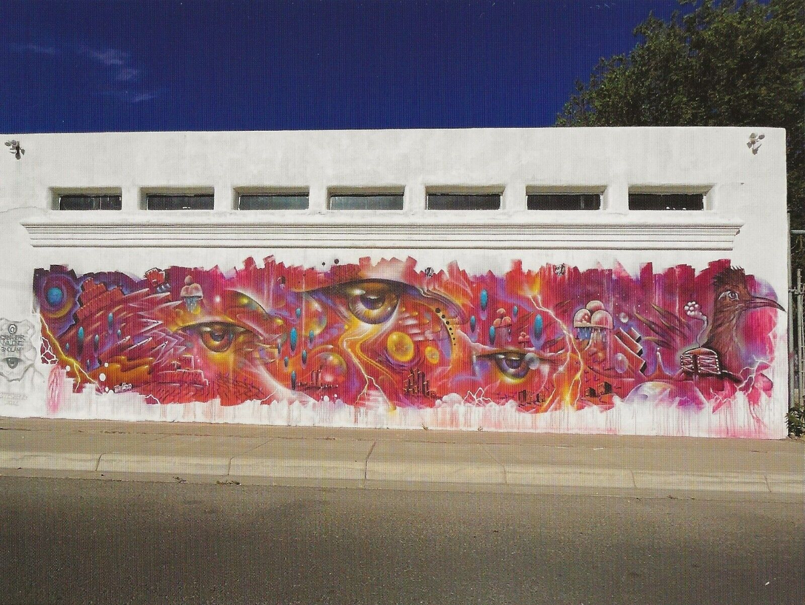 Postcard Las Cruces, NM Street Mural SABA (Diné) Vyal/One (Zuni) 3Nolam MINT