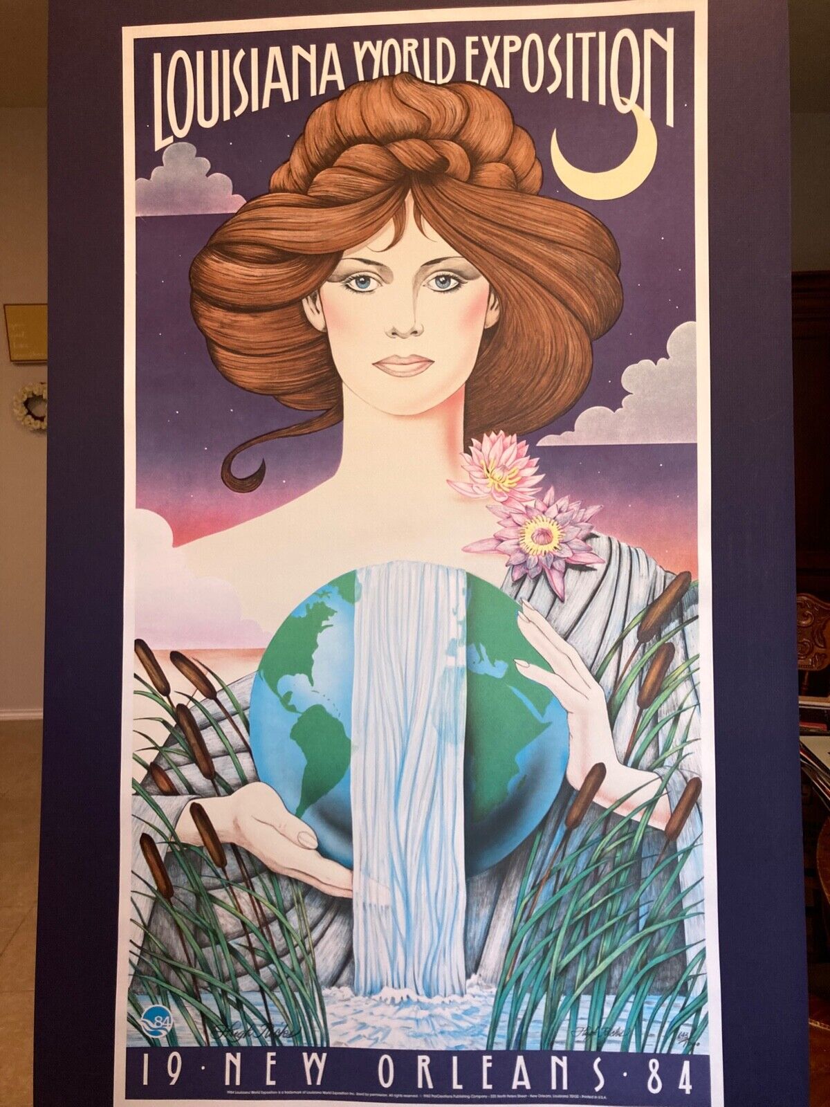 1984 New Orleans Worlds Fair Poster Signed and numbered by the artist Hugh Ricks