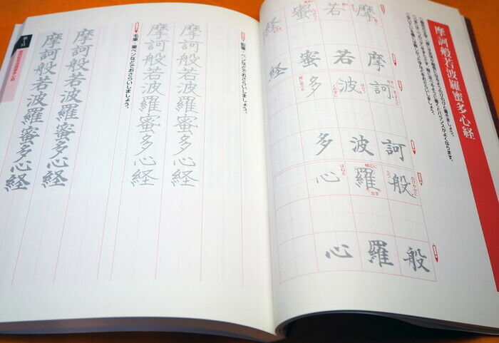 HEART SUTRA SHAKYO Pencil and Brush pen 30 Days Lesson Book from Japan #1126