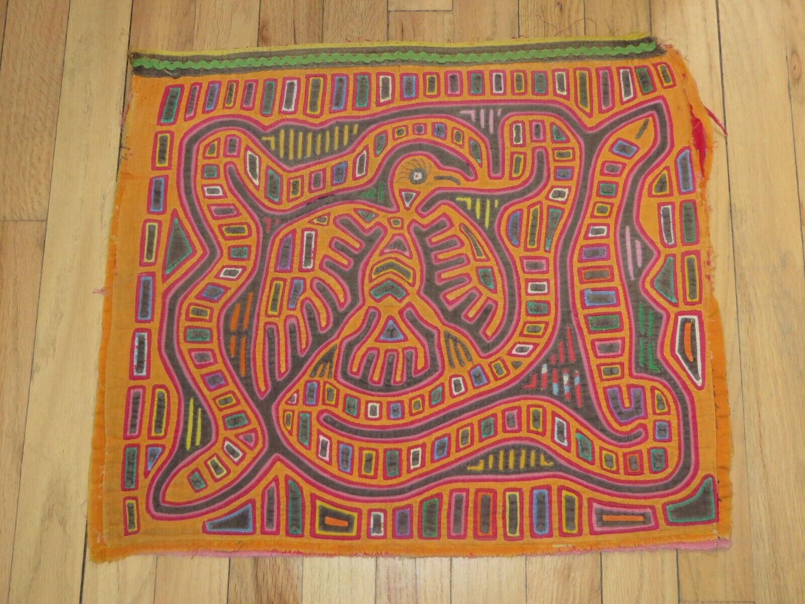 Antique Panama  Art Kuna Mola Reverse Applique Textile  20