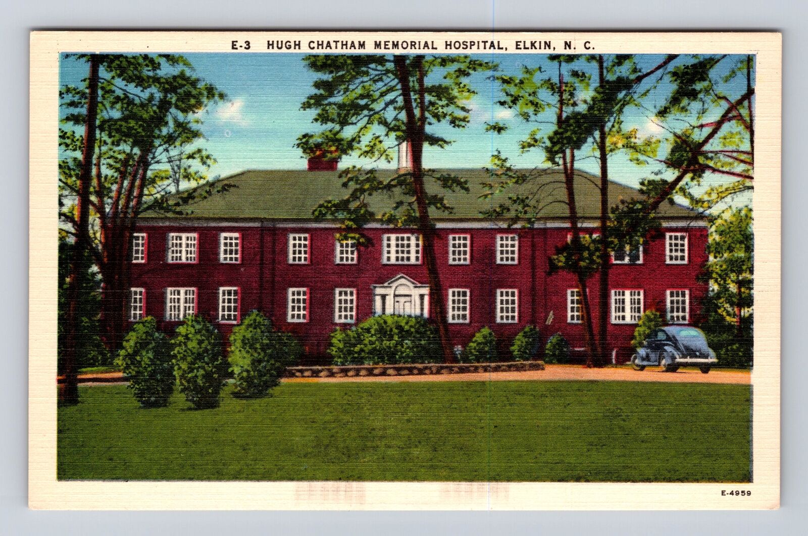 Elkin NC-North Carolina, Hugh Chatham Memorial Hospital, Vintage Postcard