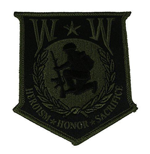 WW WOUNDED WARRIOR PATCH OD OLIVE DRAB GREEN HEROISM HONOR SACRIFICE