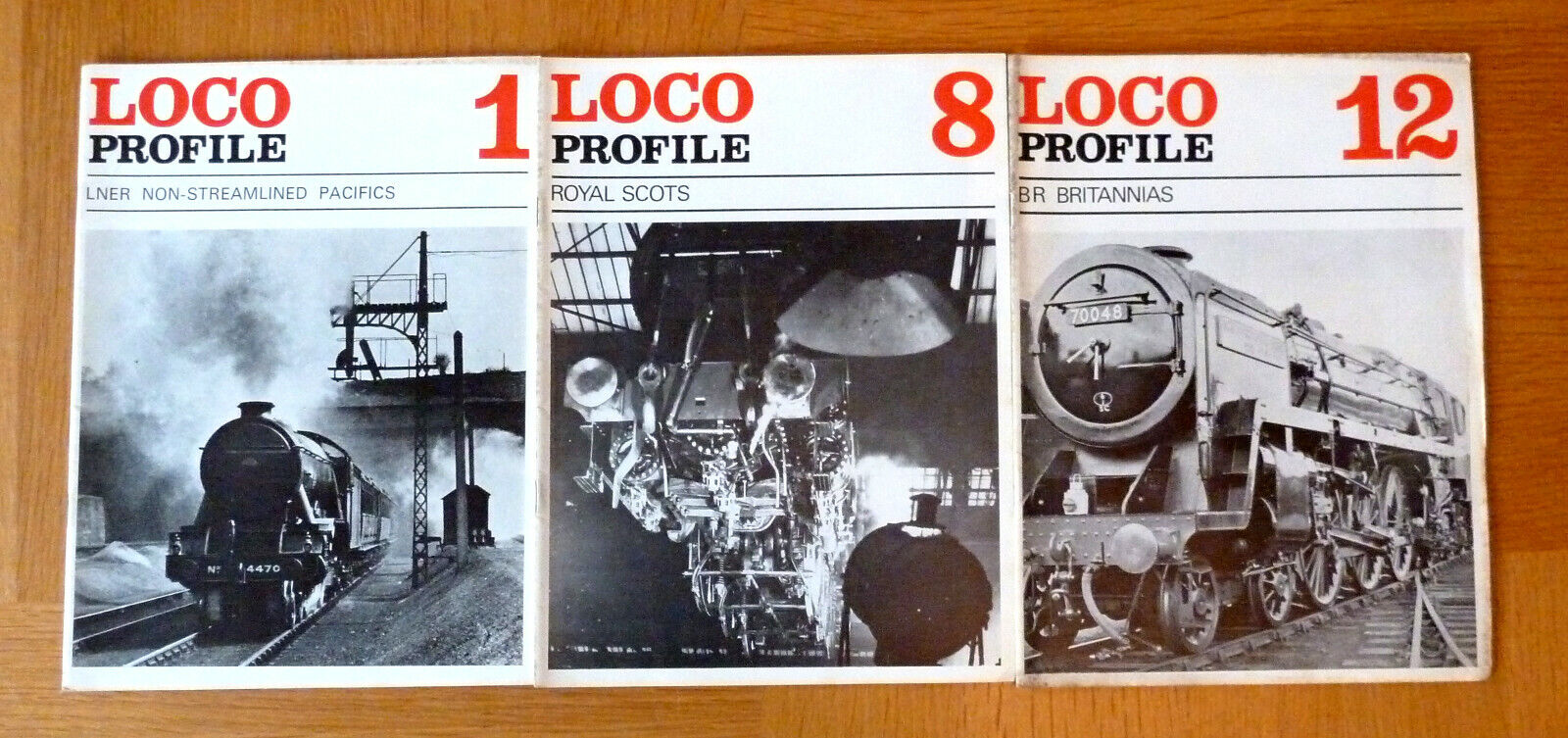 3 Steam Railways Magazines (Loco Profile Series) - No\'s 1, 8 & 12  - 1970/71