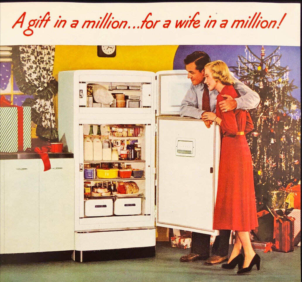 1948 General Electric Refrigerator Christmas Gift for a Wife Print Ad