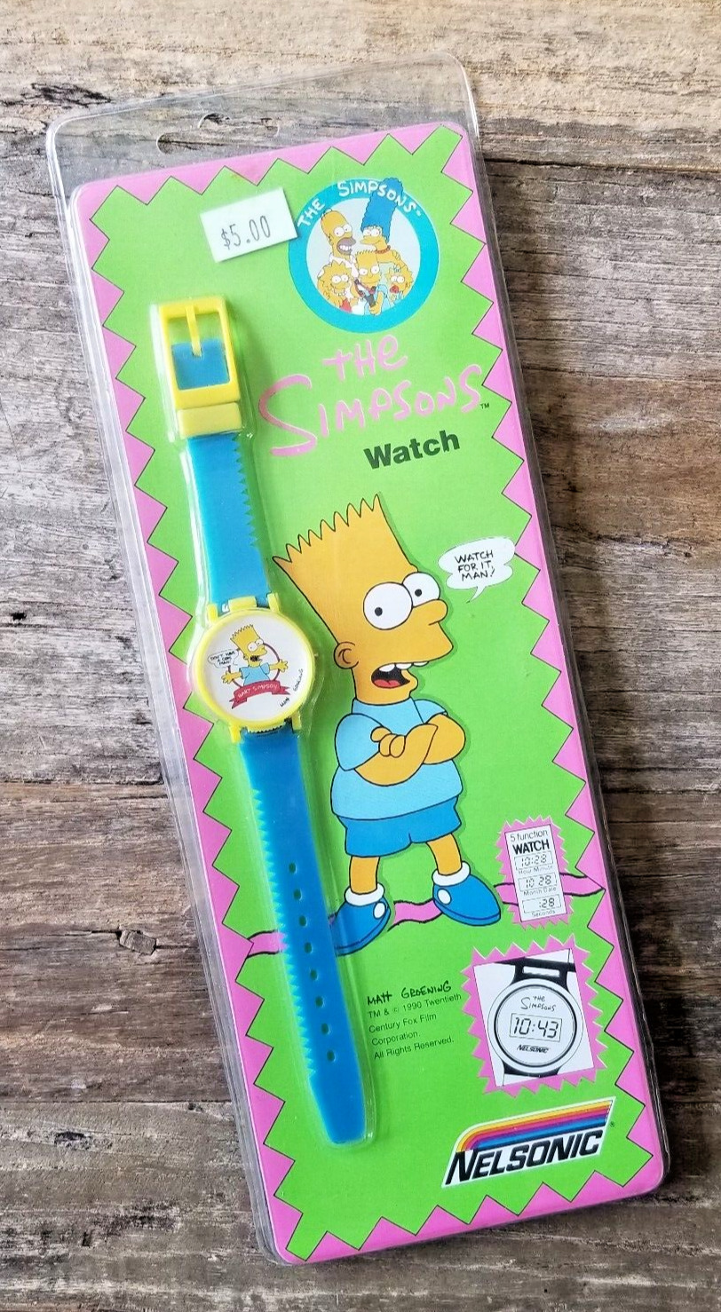 1990 The Simpsons Watch by Nelsonic Vintage Bart Simpson