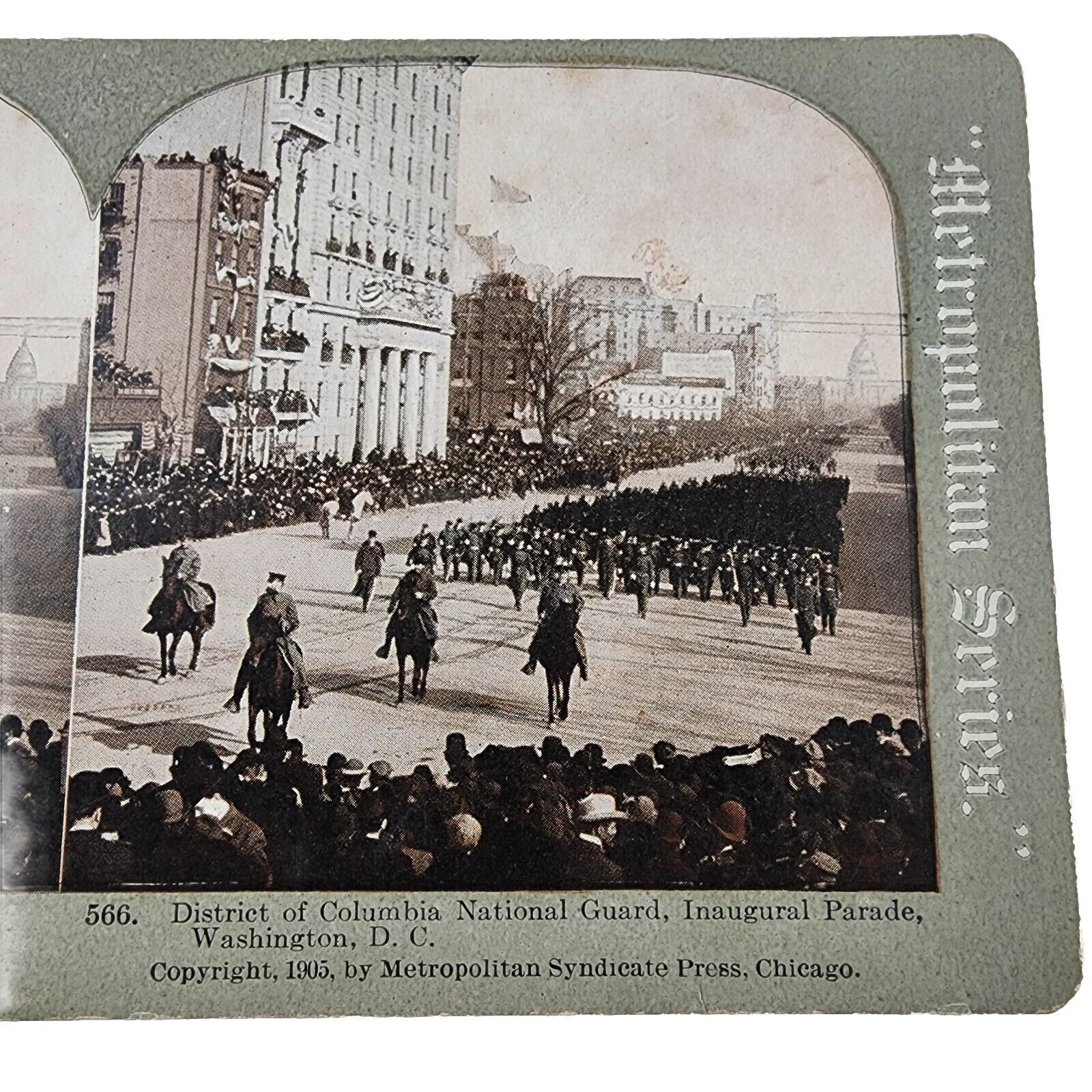 1905 Stereoview, Metropolitan Series Card 566 President Roosevelts Inauguration