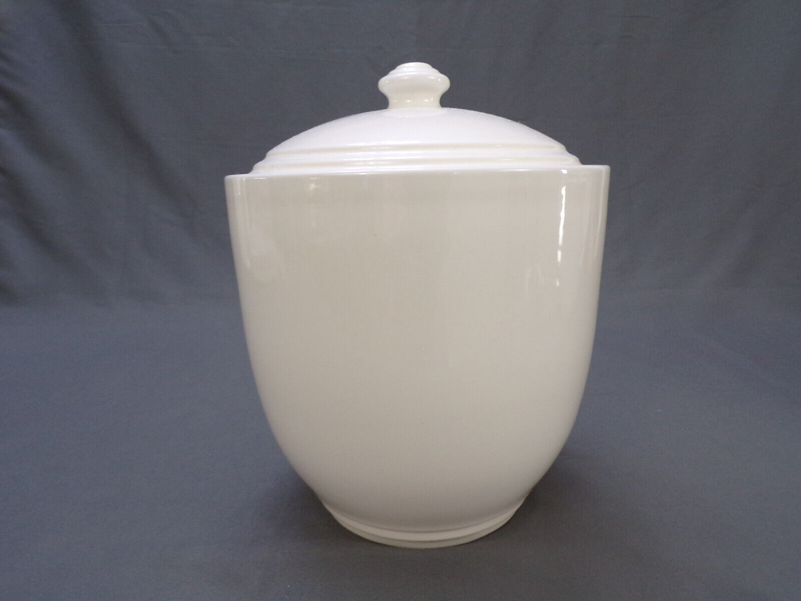 Vintage RARE Pfaltzgraff Terrace White Large Covered Canister 10\