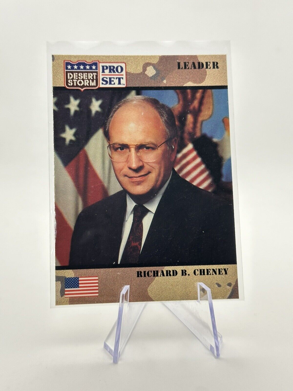 1991 Pro Set Desert Storm #80 Dick Cheney (RC) - Pack Fresh NM-MT