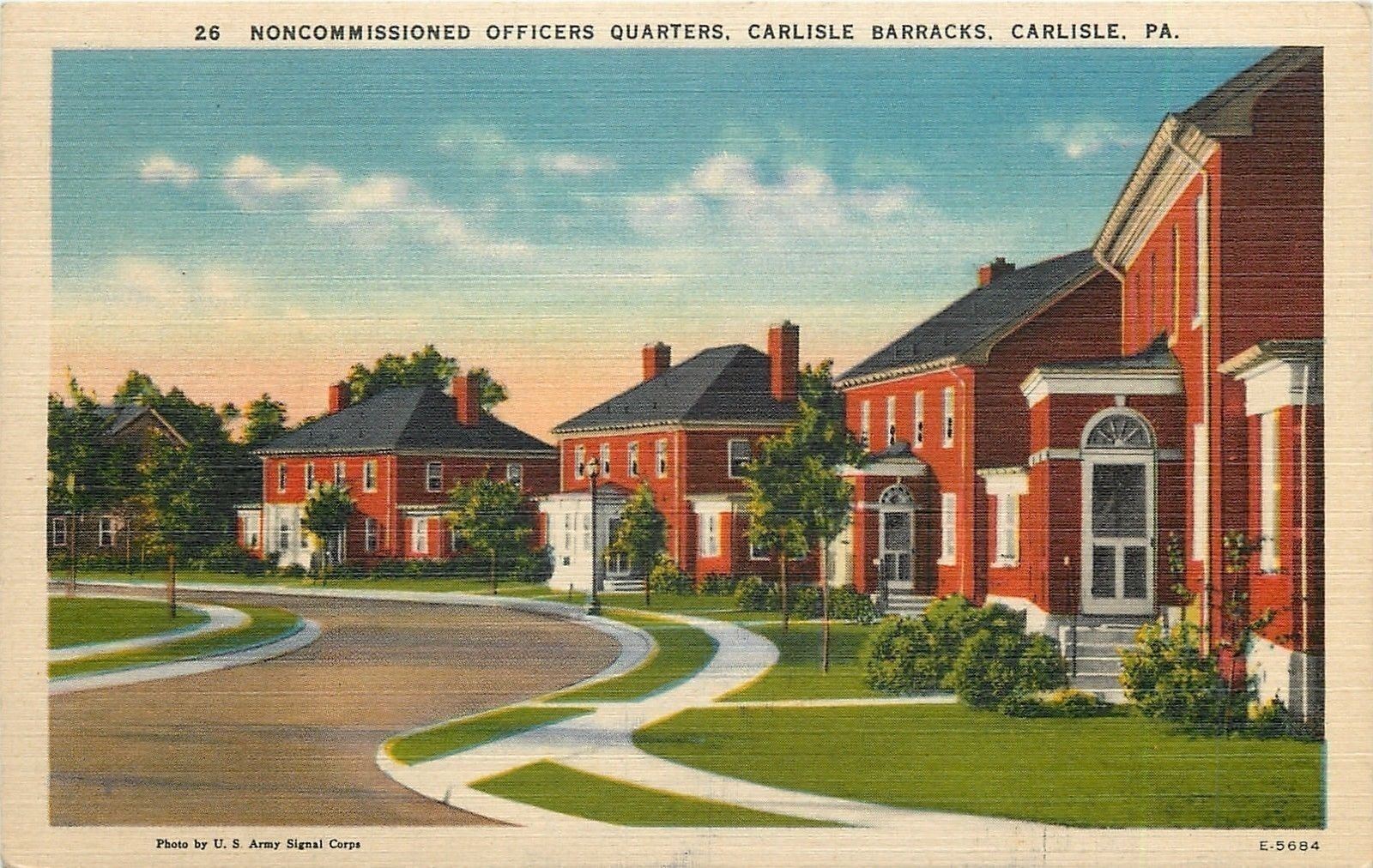 Carlisle PA~Noncommissioned Officers Quarters~Carlisle Barracks 1940s WWII