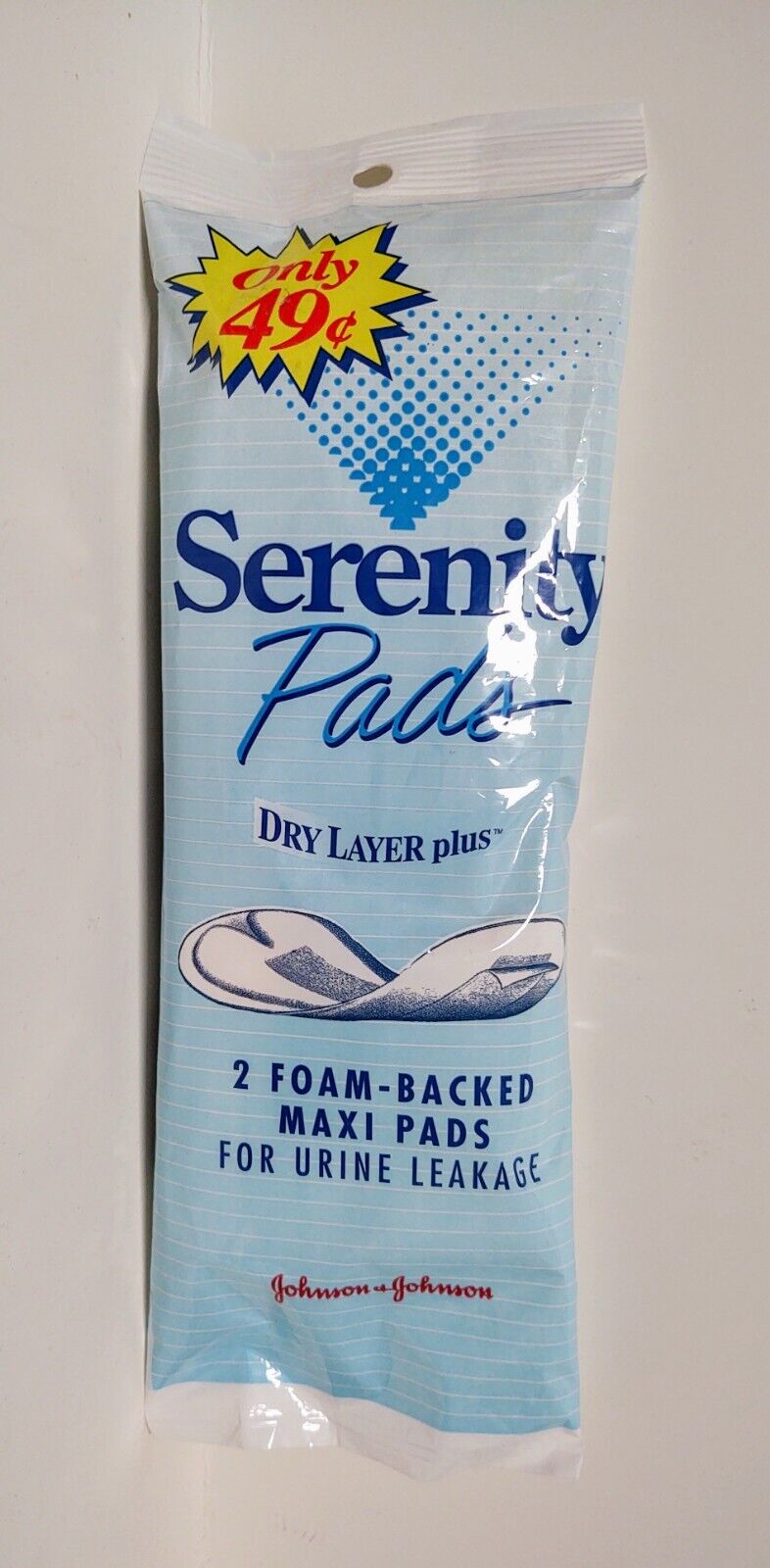 1994 Vintage Serenity Pads Johnson & Johnson 2 foam backed pads Made in Germany