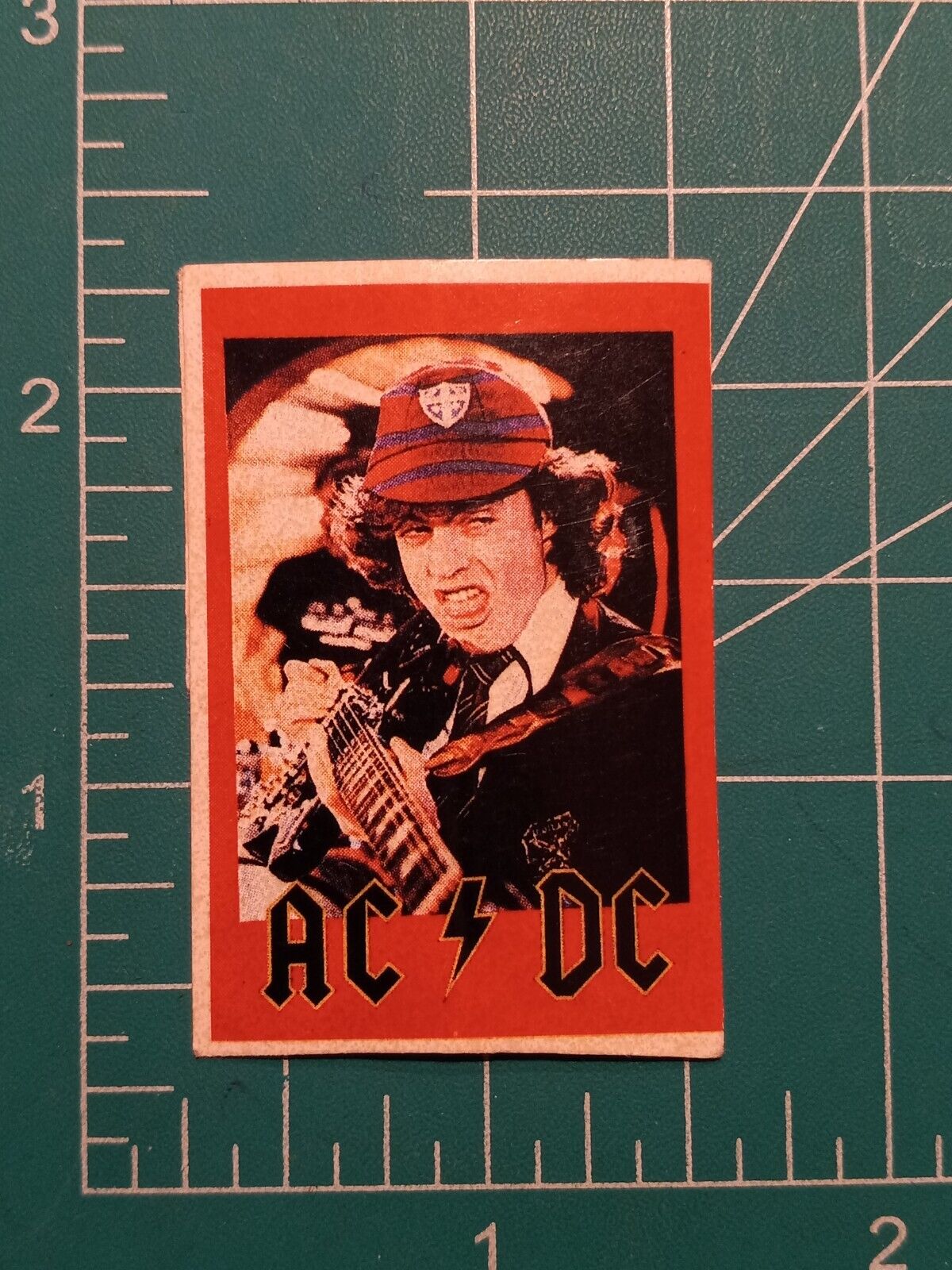 1990s German Issue Music STICKER CARD AC DC ANGUS YOUNG 