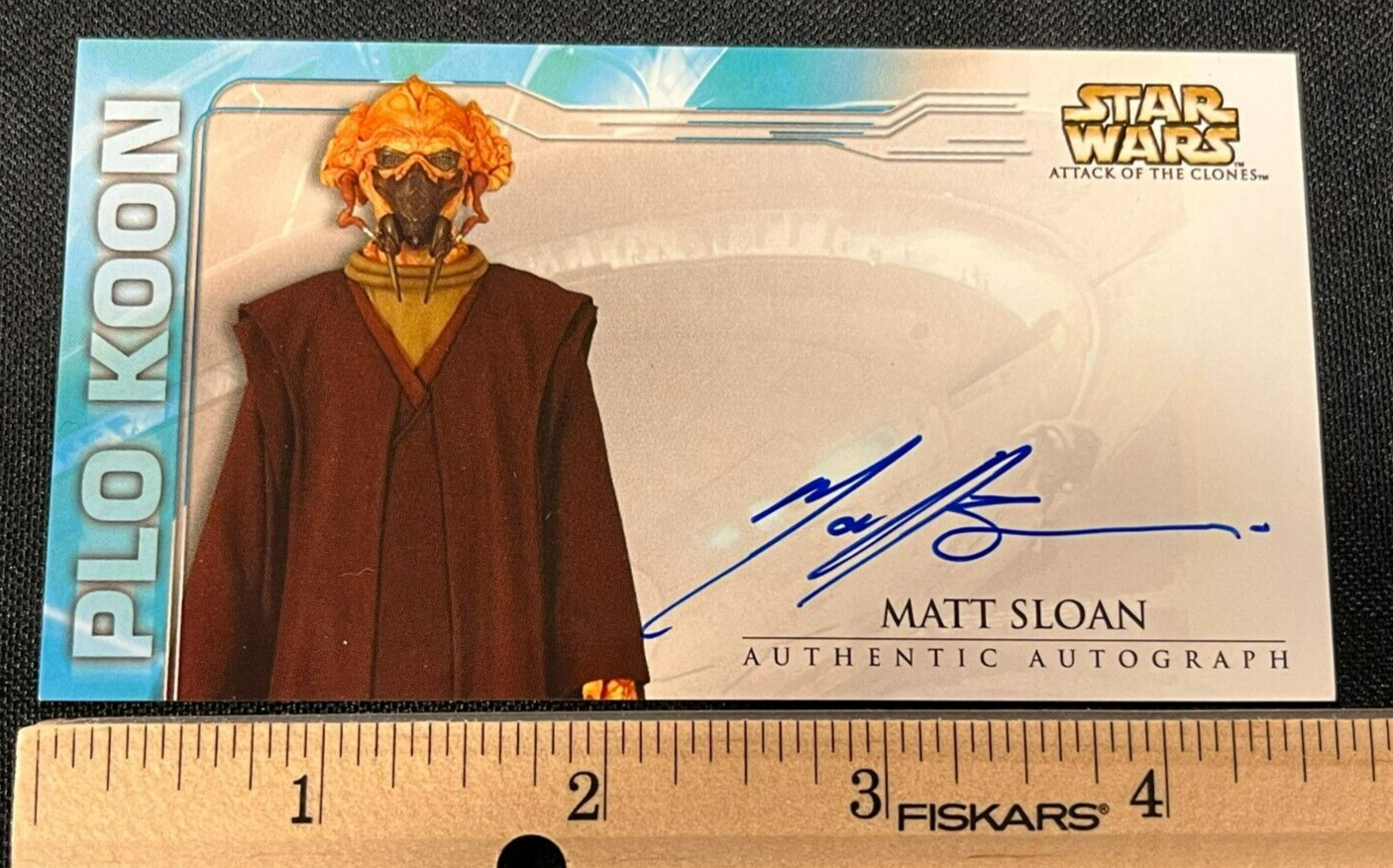 2002 Topps Widevision Star Wars Episode II Plo Koon Matt Sloan Autograph Card AA