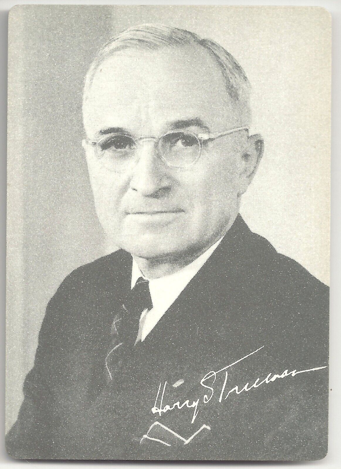 Harry Truman Palm Card 1948 Democratic Nat'l Comm. w/ Electoral Votes on Rev.