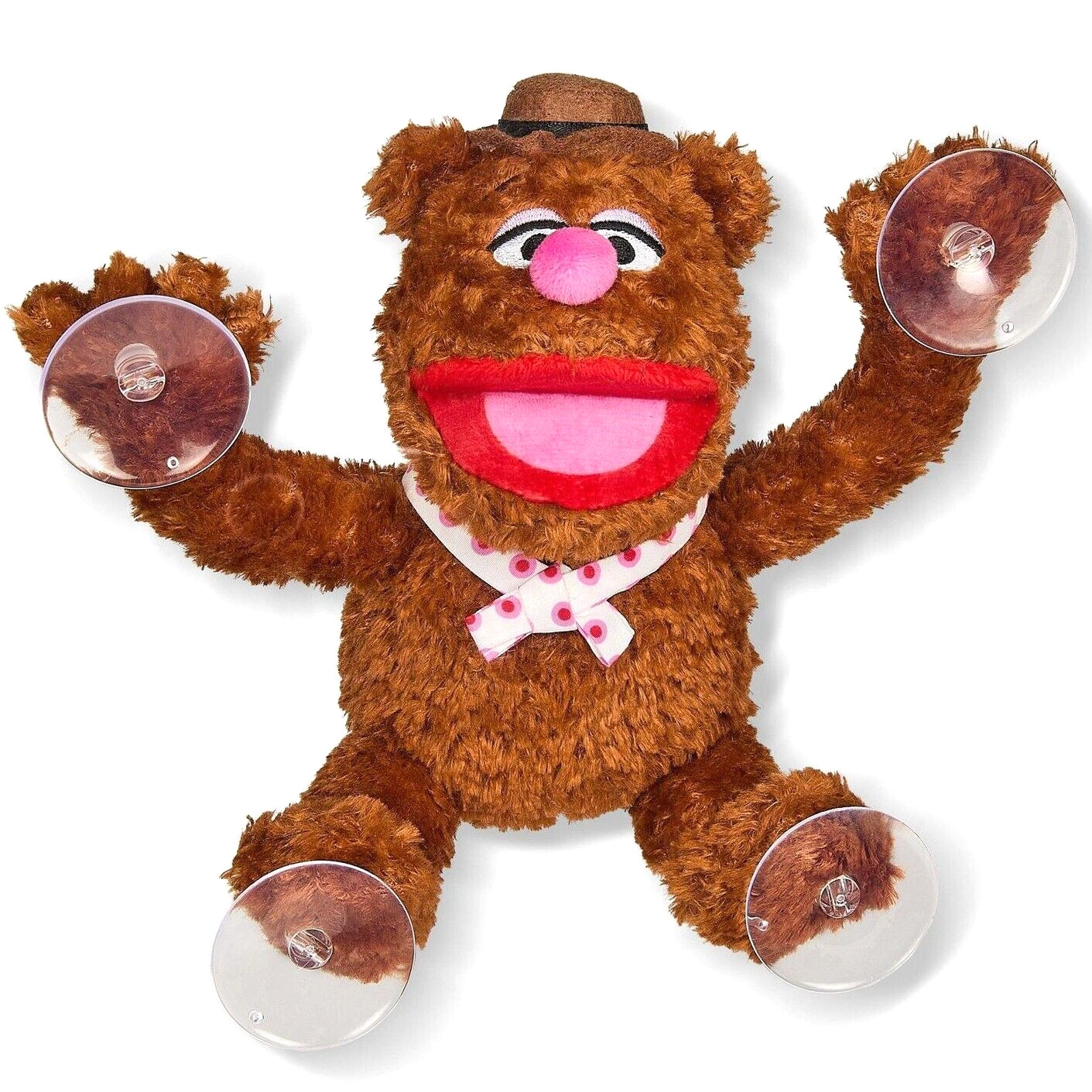 ✿ New FOZZIE BEAR Stuffed Plush CAR WINDOW SUCTION CUPS Clinger Toy MUPPET SHOW