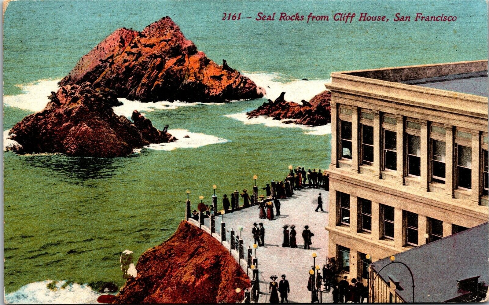 Vtg San Francisco California CA Seal Rocks from Cliff House 1910s Postcard
