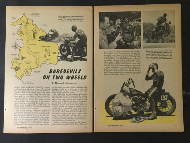 1947 Motorcycle Racing pictorial \