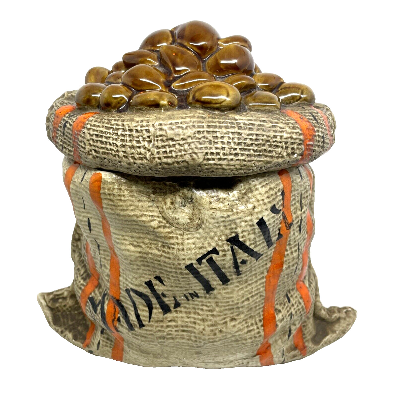 VTG Mancioli Raymor Italian Pottery Coffee Bean Bag Canister