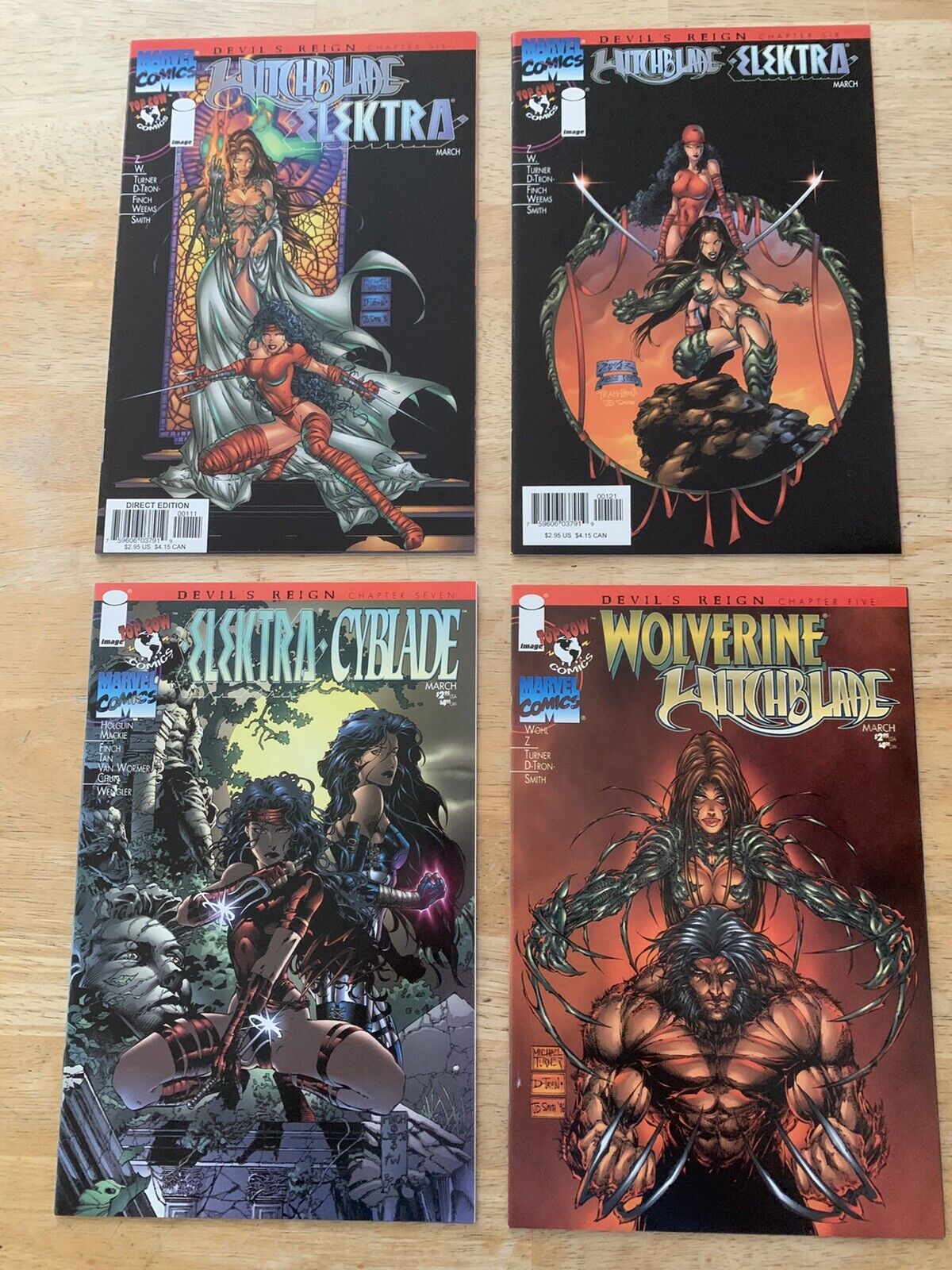 WITCHBLADE ELECTRA (2 COVERS) WOLVERINE WITCHBLADE & ELECTRA CYBLADE COMIC NM/MT