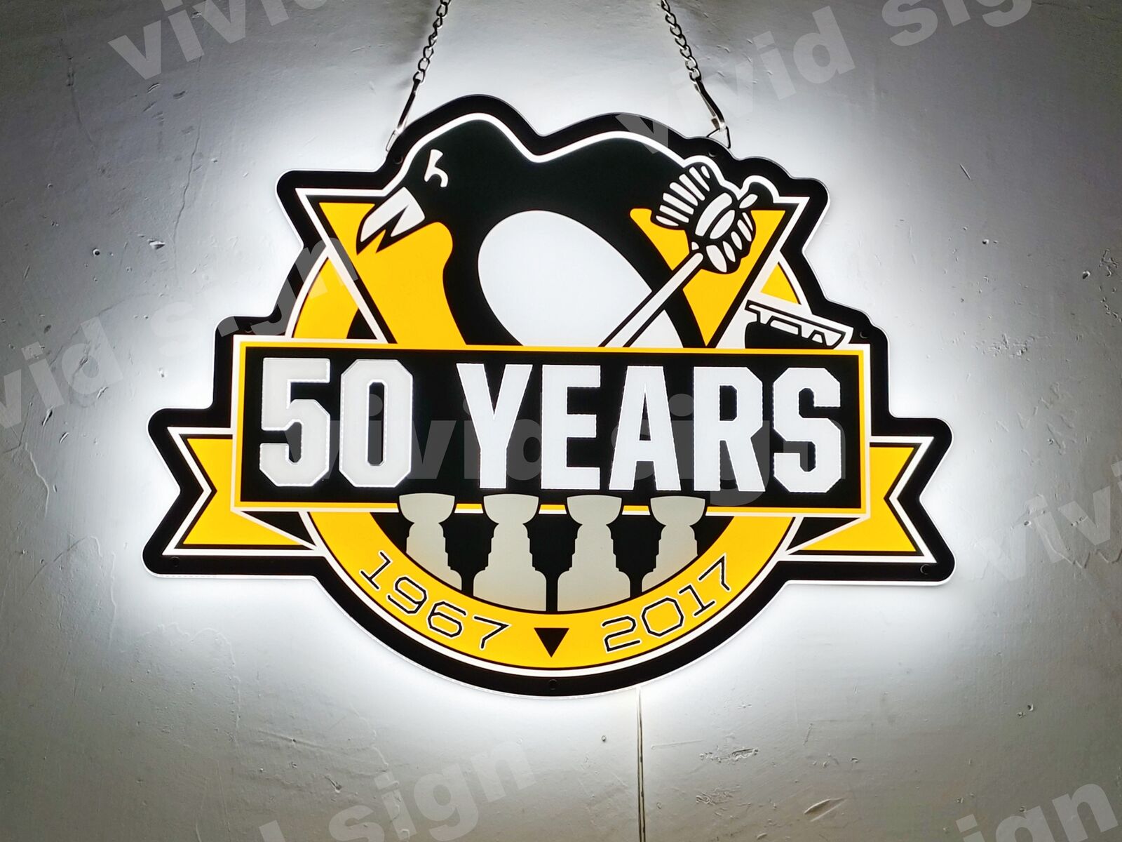 Pittsburgh Penguins 50 Years 3D LED 16\