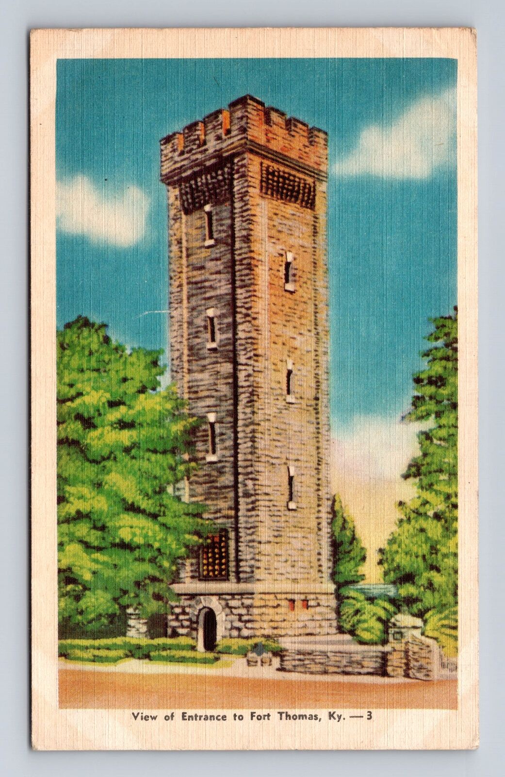 Fort Thomas KY-Kentucky, View Of Entrance Antique Vintage Souvenir Postcard